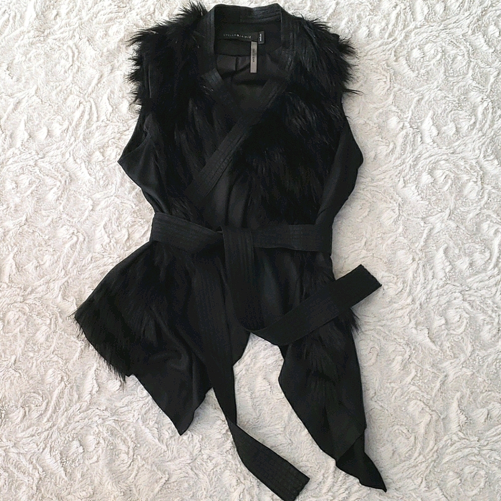 Stella & Jamie genuine lamb leather vest. Size M